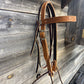 Browband headstall with decorative stitching